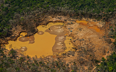 Abandoned mine site awaiting reclamation