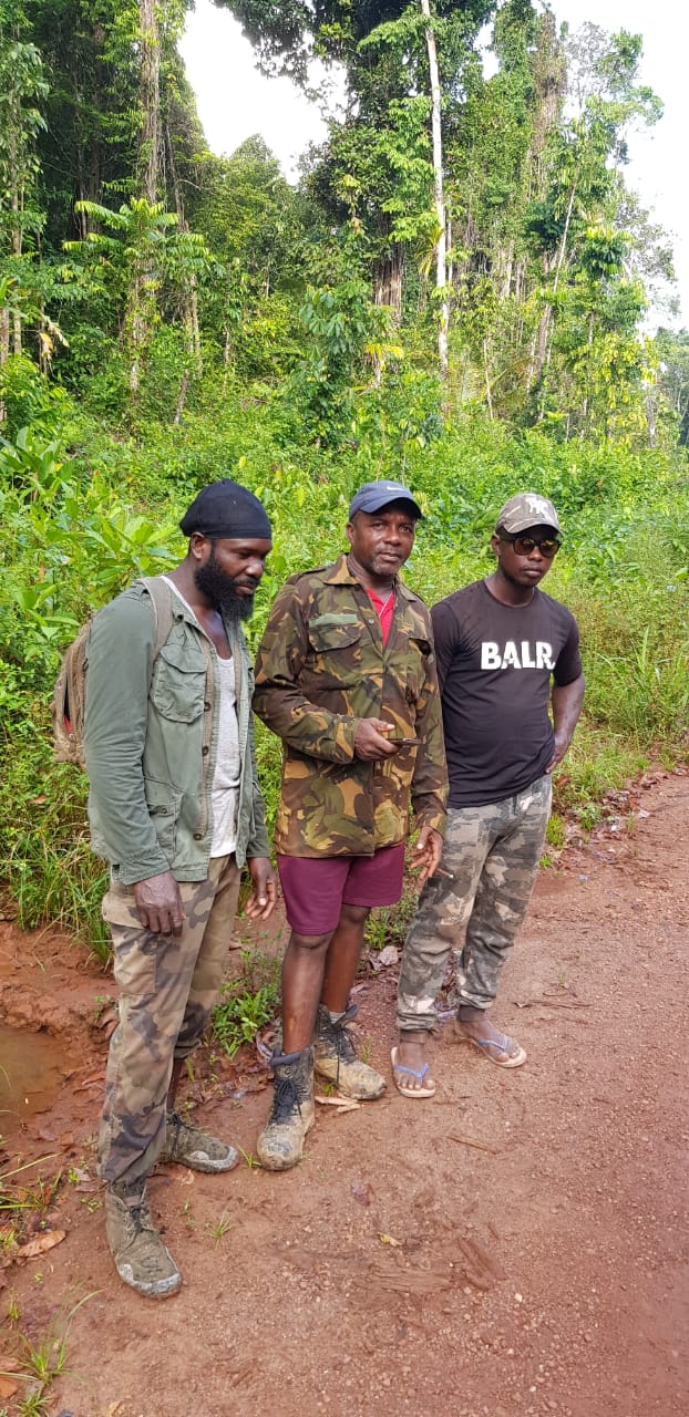 The crew in Pakila, Suriname