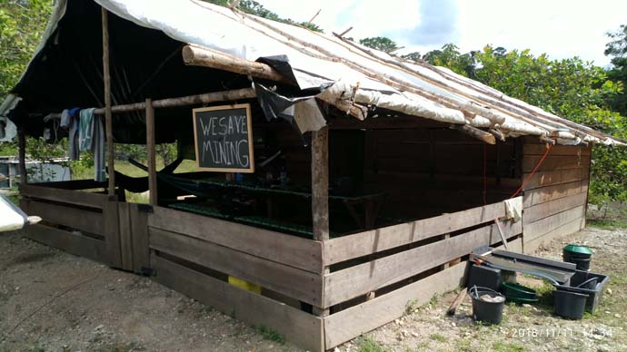 Mining equipment in the jungle